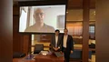 Miguel Alvarez after PhD defence, with Prof. Jasra and Prof. Tempone